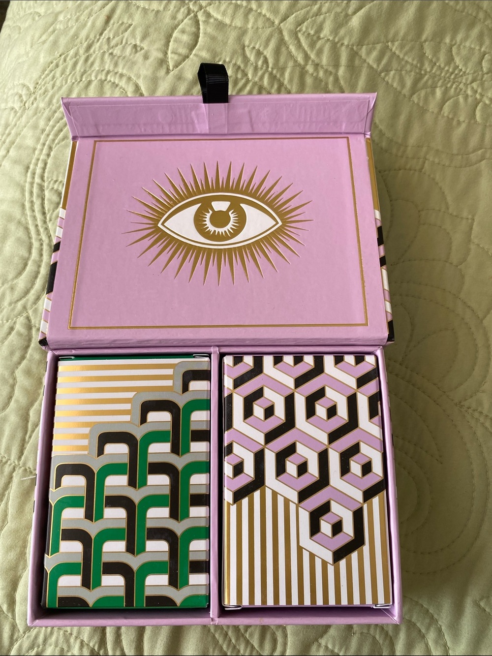 Jonathan Adler Pink and Gold Designer Playing Card Set